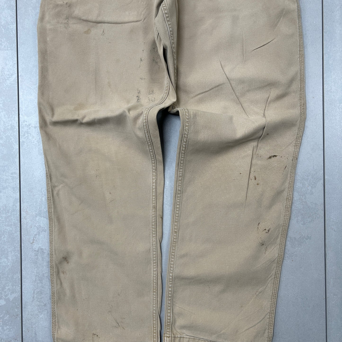 Vintage Carhartt Workwear Carpenter Baggy Brown Trousers - 33