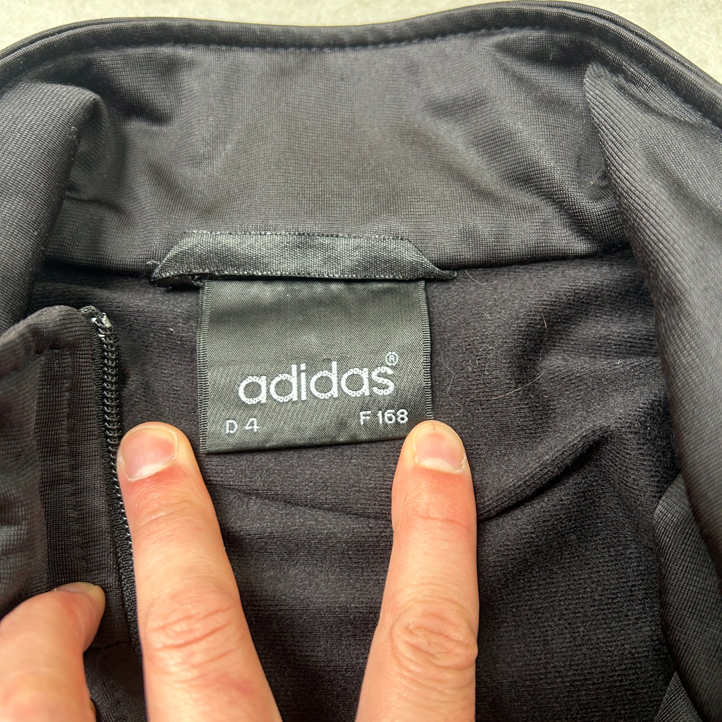 Vintage 80s Adidas Black Tracksuit Track Shell Windbreaker Jacket - L