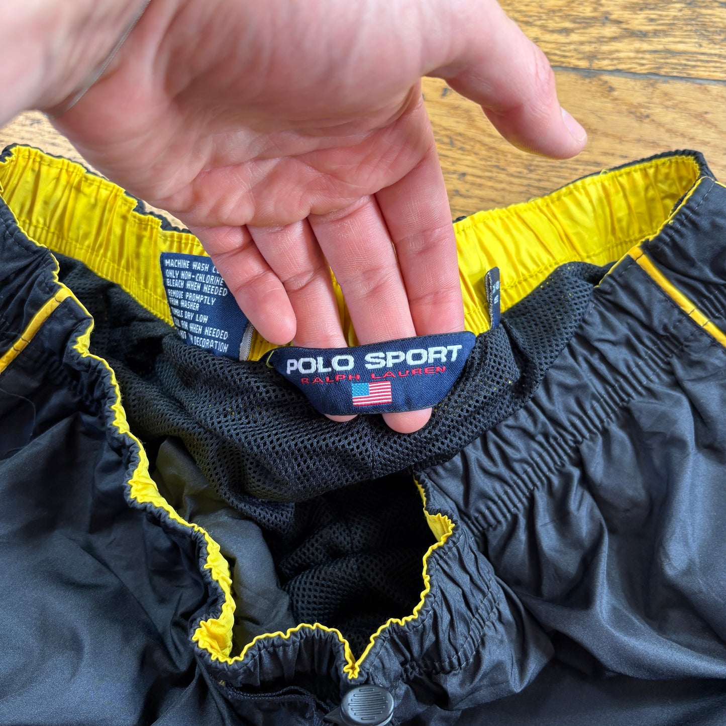 Vintage Polo Sport Black Baggy Tracksuit Sweatpants Track Pants Bottoms - XXL