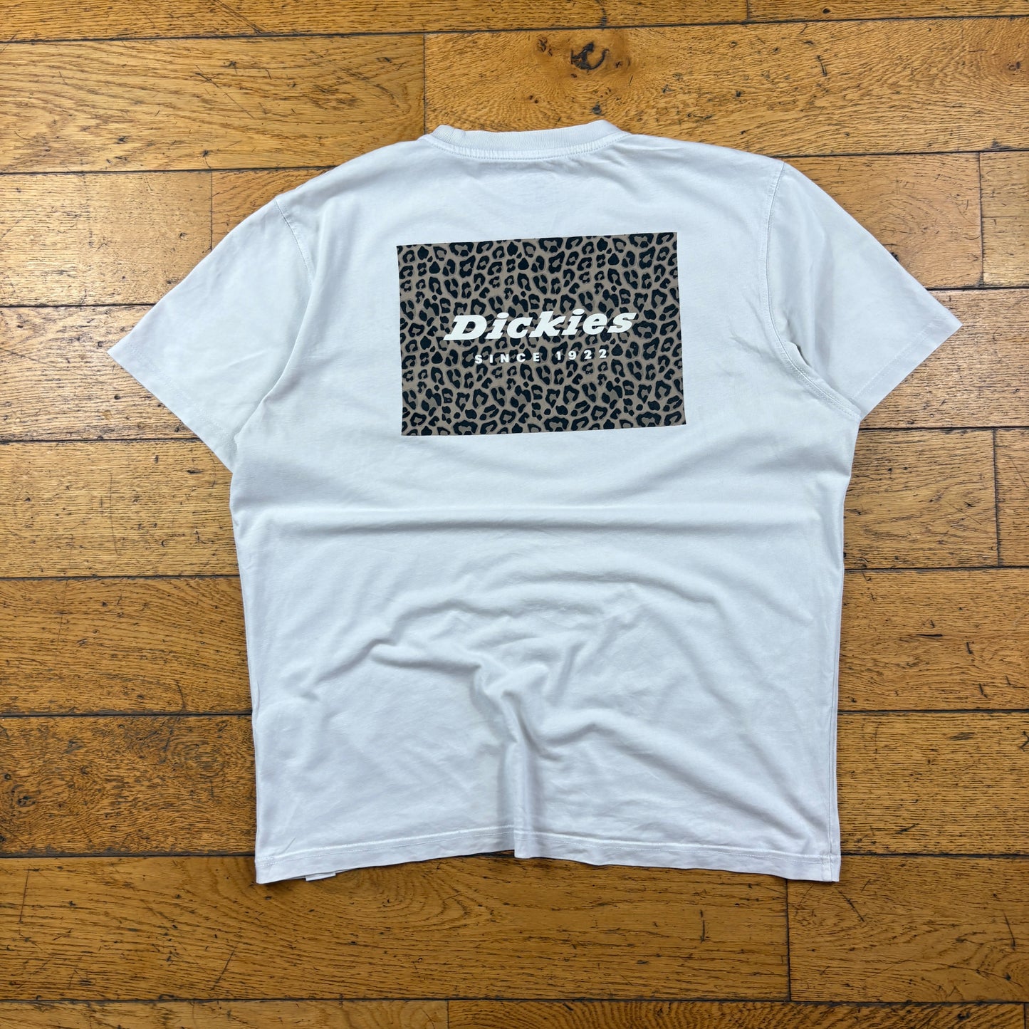 Vintage Dickies White Leopard Graphic T-Shirt - M