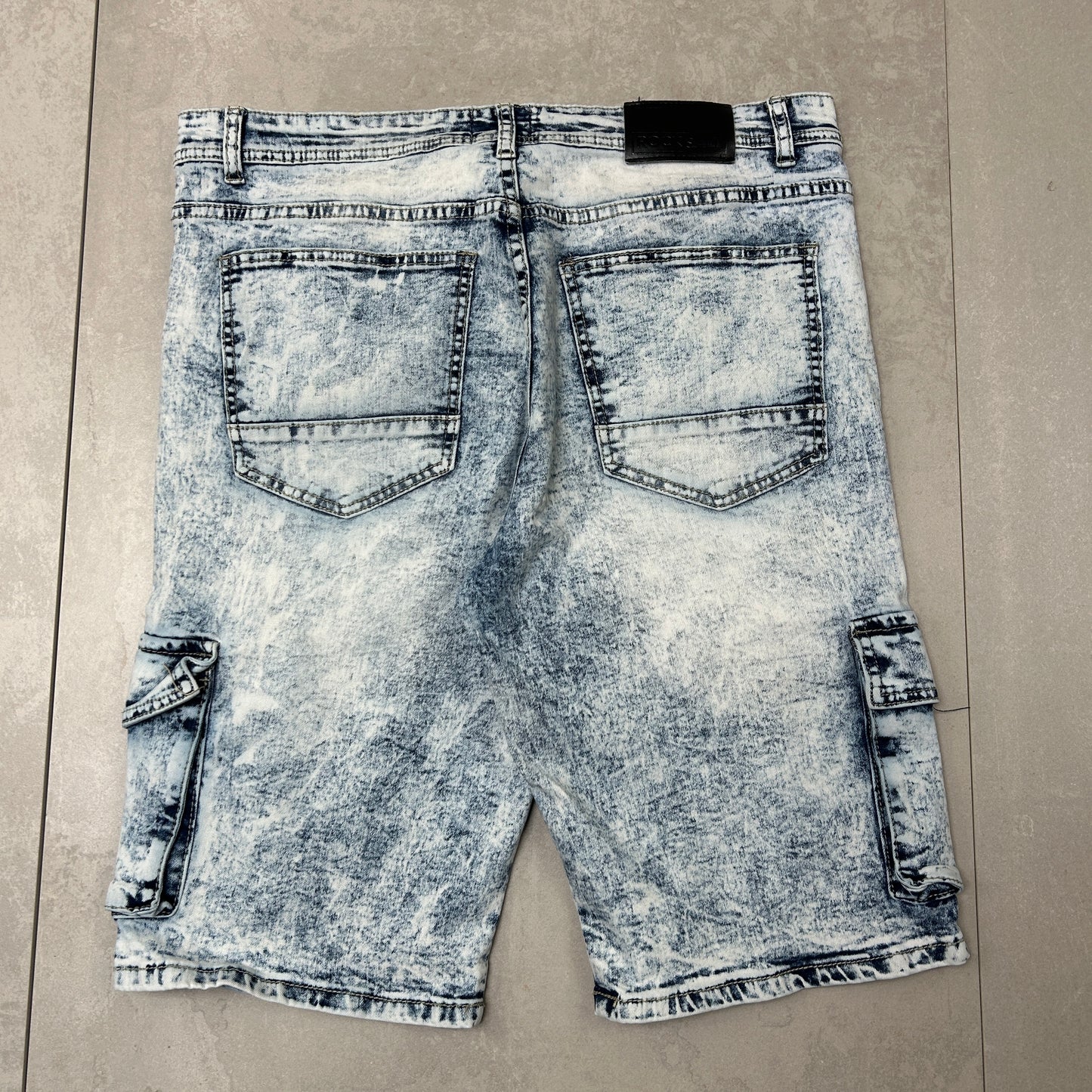 Vintage Hip Hop Baggy Shorts Blue Jorts - 36