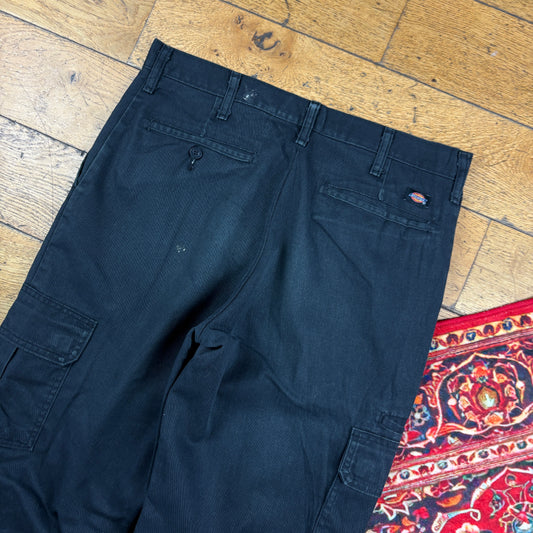 Vintage Dickies Cargo 874 Skate Black Trousers - 34