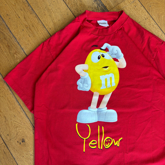Vintage 90s M&Ms Red Single Stitch Graphic T-Shirt - S