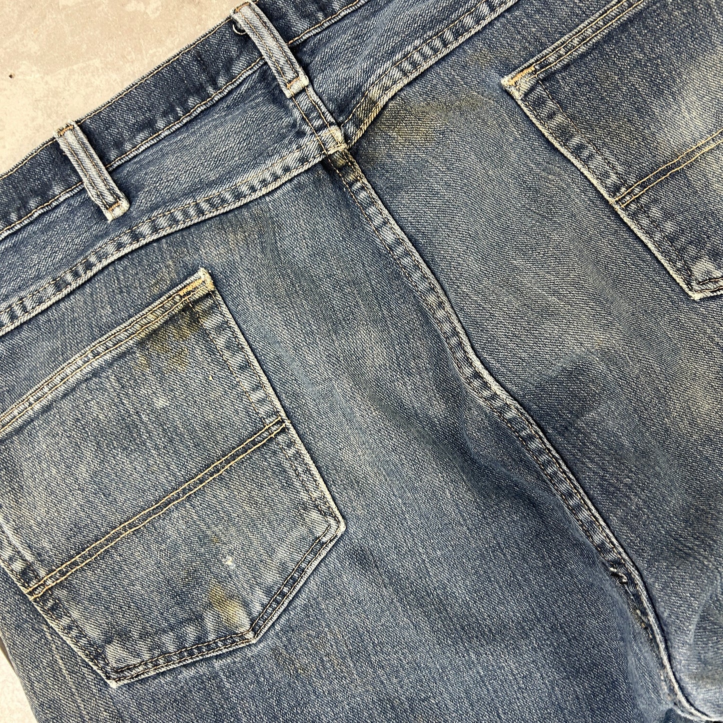 Vintage Wrangler Blue Straight Denim Workwear Jeans - 40