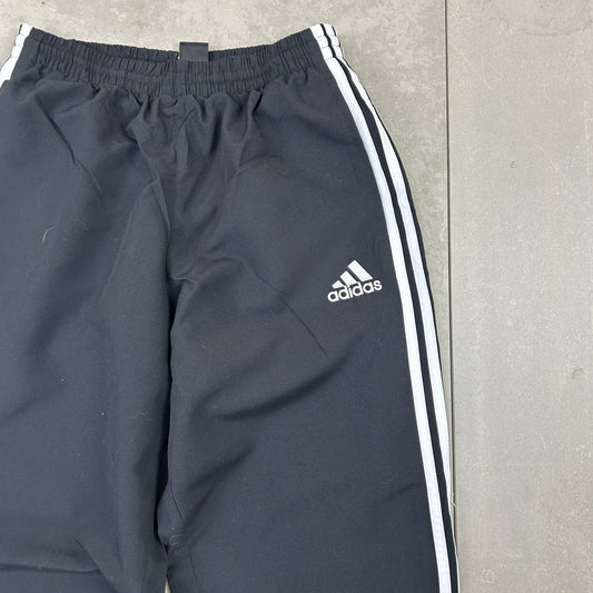 Vintage Adidas Black Baggy Tracksuit Sweatpants Track Pants Bottoms - S
