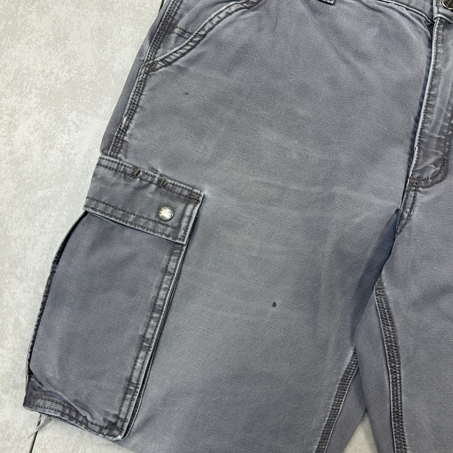 Vintage Carhartt Workwear Baggy Carpenter Grey Shorts - 36