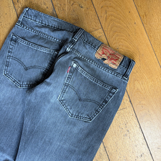 Vintage Levis 502 Straight Grey Denim Jeans - 32
