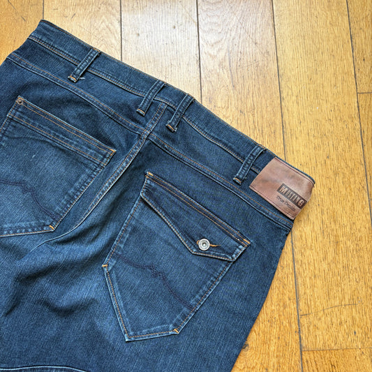 Vintage Embroidered Blue Hip Hop Shorts Jorts - 40