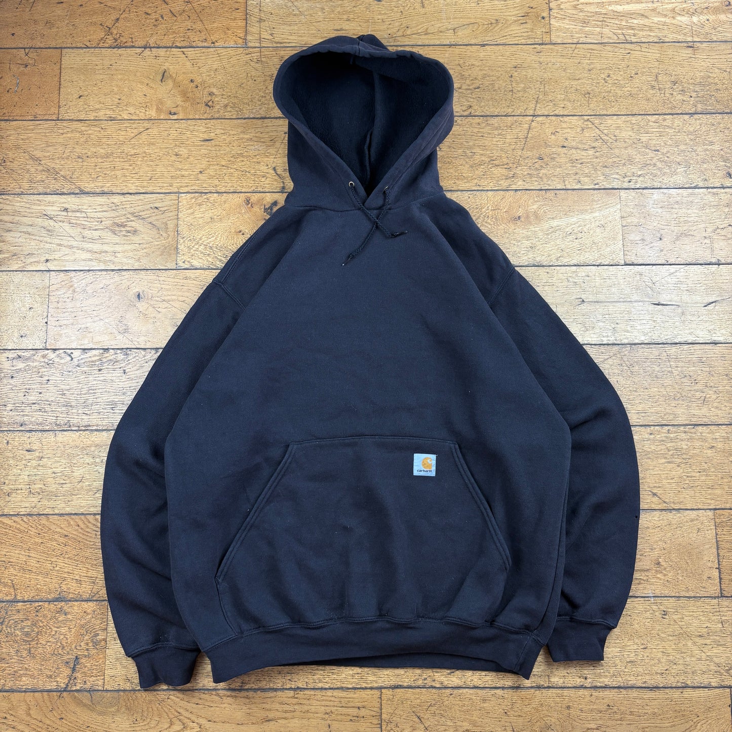 Vintage Carhartt Black Hoodie Sweatshirt - XL
