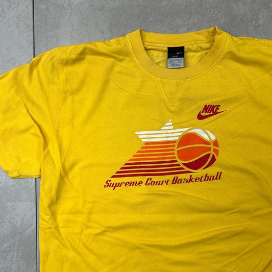 Vintage Nike Basketball Yellow Graphic T-Shirt - L