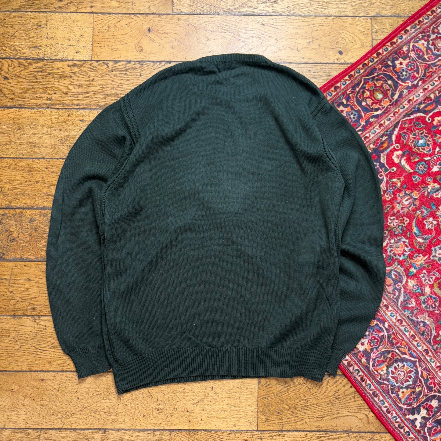 Vintage Nautica Green Embroidered Knit Jumper - XL