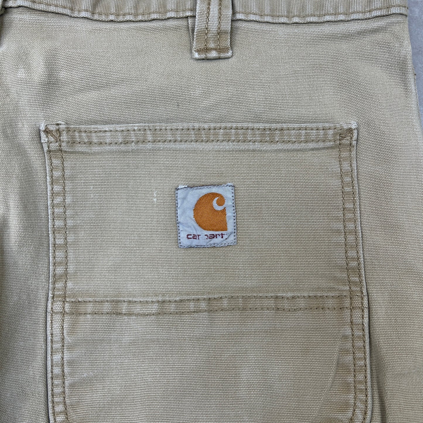 Vintage Carhartt Cream Workwear Carpenter Baggy Trousers - 32