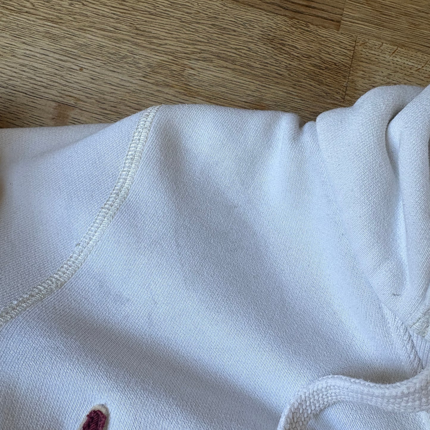 Vintage Abercrombie and Fitch Y2K White Embroidered Hoodie Sweatshirt - M