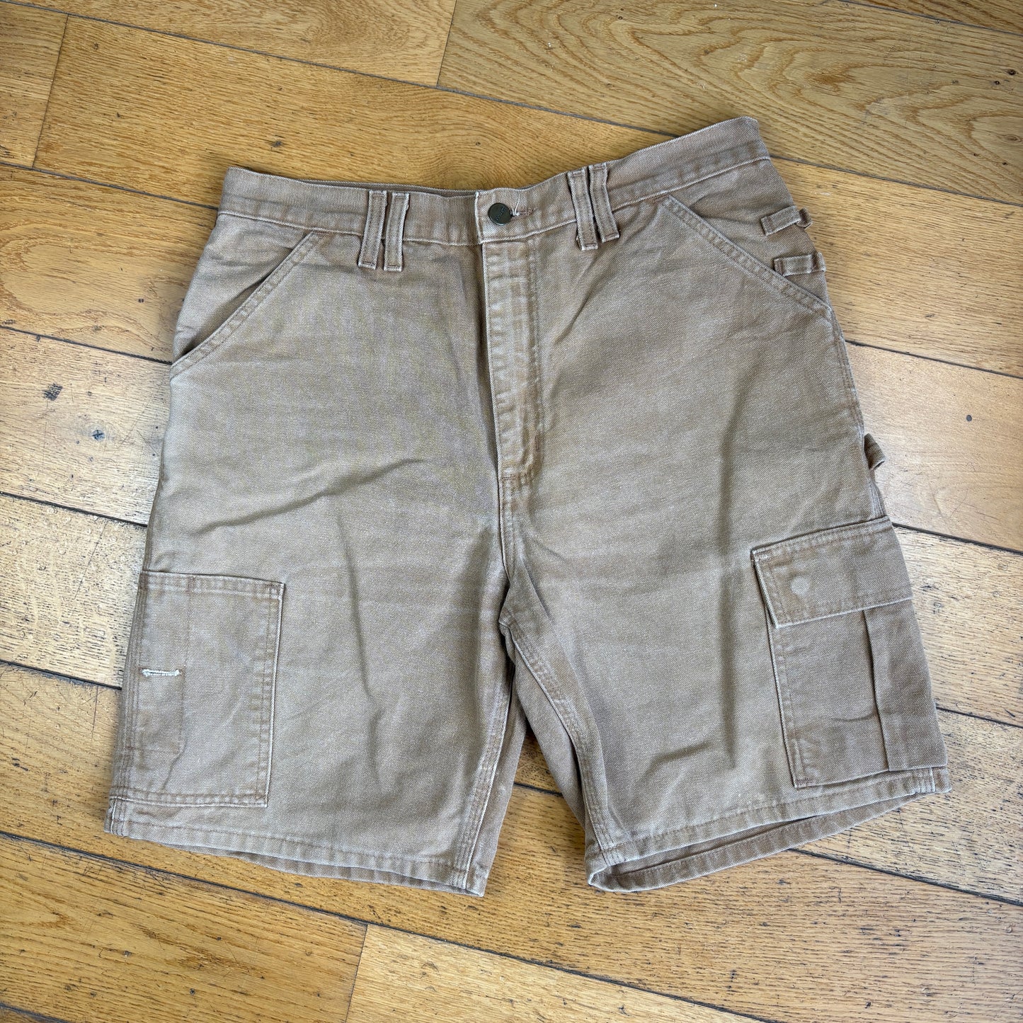 Vintage Carhartt Workwear Brown Baggy Carpenter Shorts - 32
