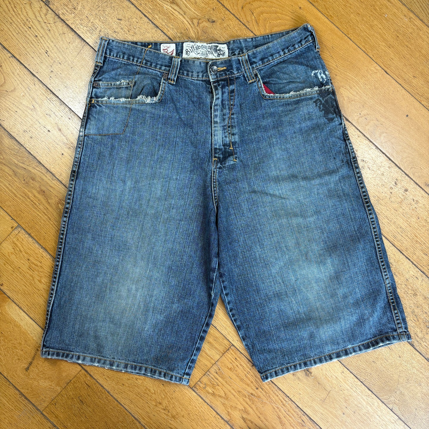 Vintage Billabong Surfwear Hip Hop Blue Baggy Shorts Jorts - 36