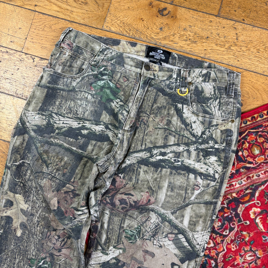 Vintage Real Tree Camo Green Hunting Workwear Trousers - 40