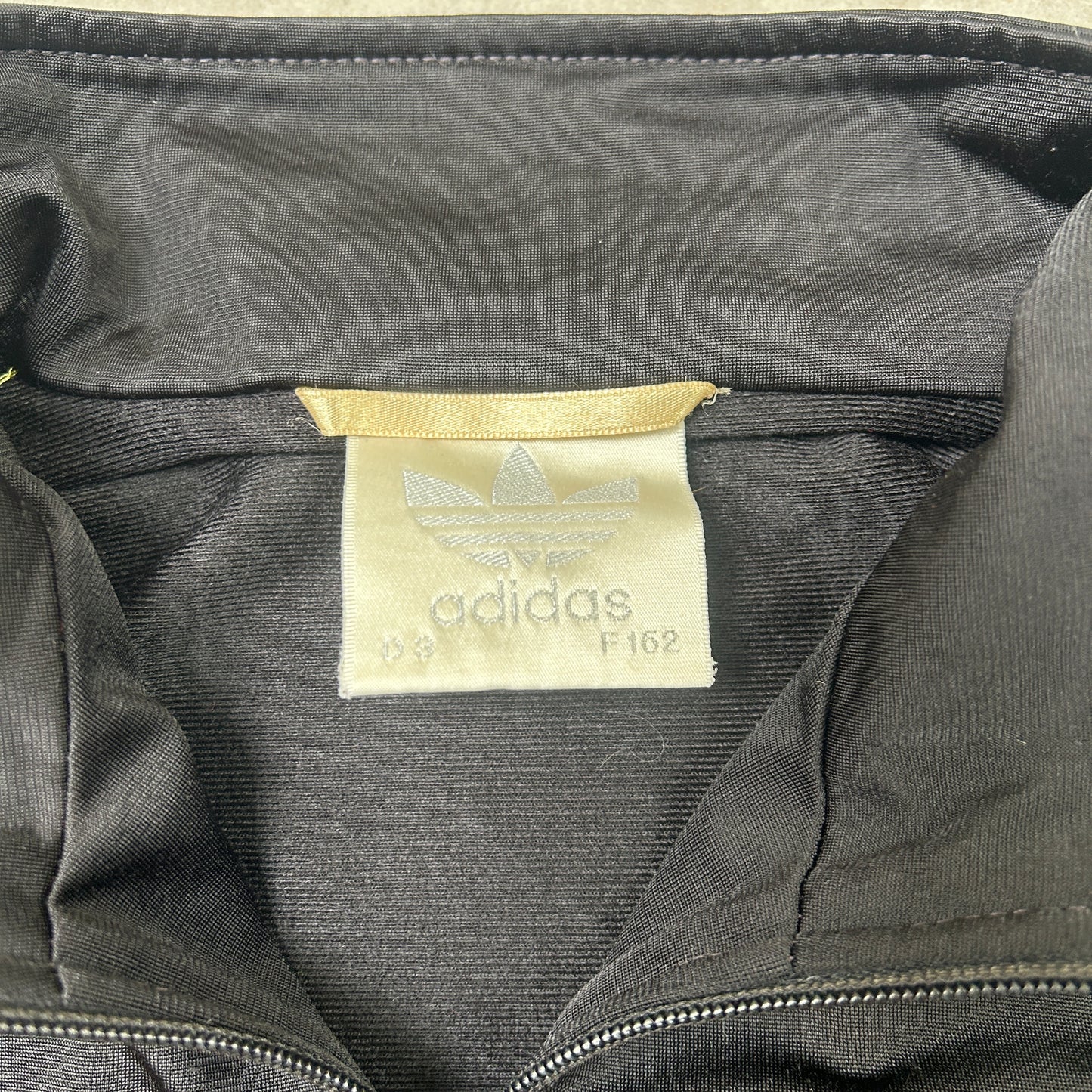 Vintage 80s Adidas Black Tracksuit Track Shell Windbreaker Jacket - M