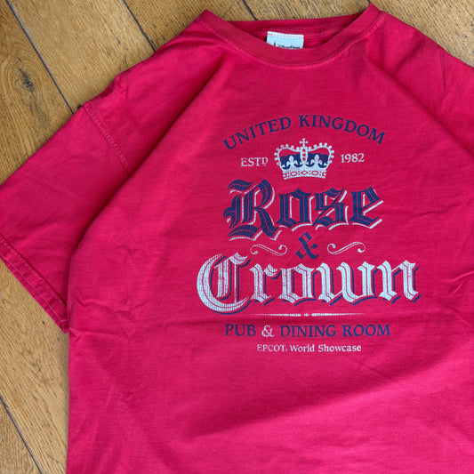 Vintage Disney Disneyland Pub Red Graphic T-Shirt - M