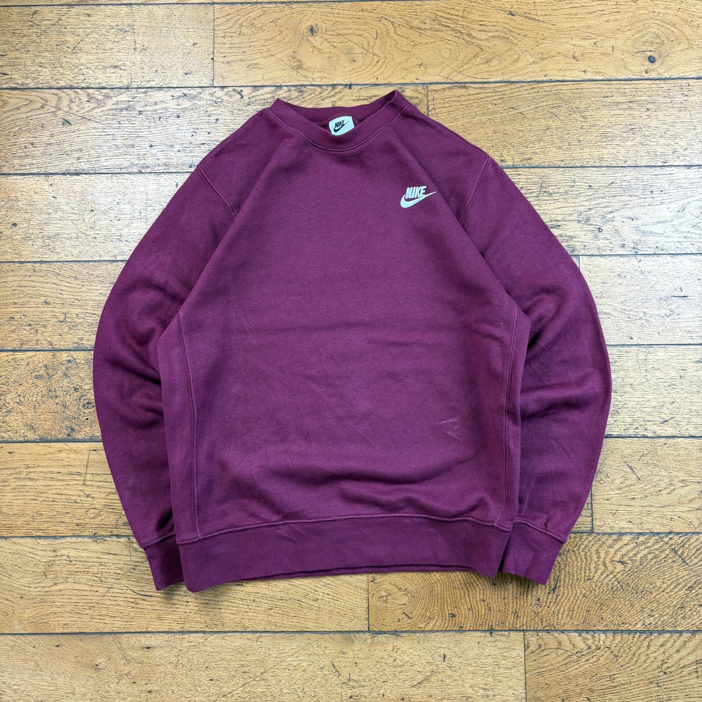 Vintage Nike Burgundy Embroidered Sweatshirt - S