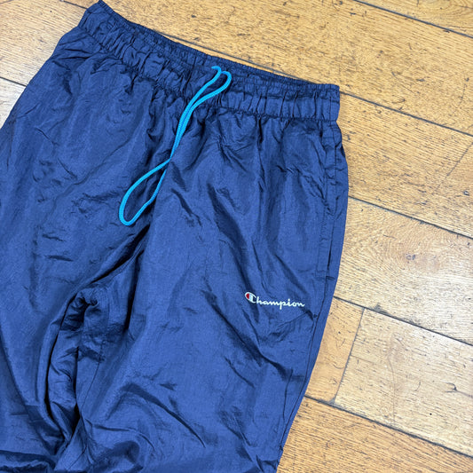 Vintage Champion Navy Baggy Tracksuit Sweatpants Track Pants Bottoms - M