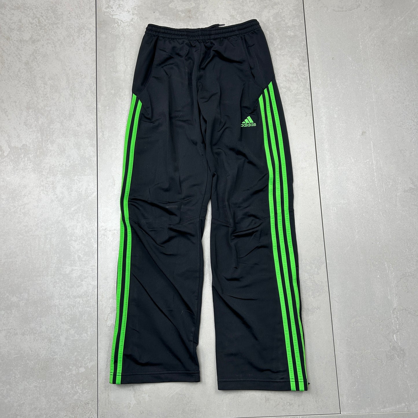 Vintage Adidas Black Baggy Tracksuit Sweatpants Track Pants Bottoms - XS