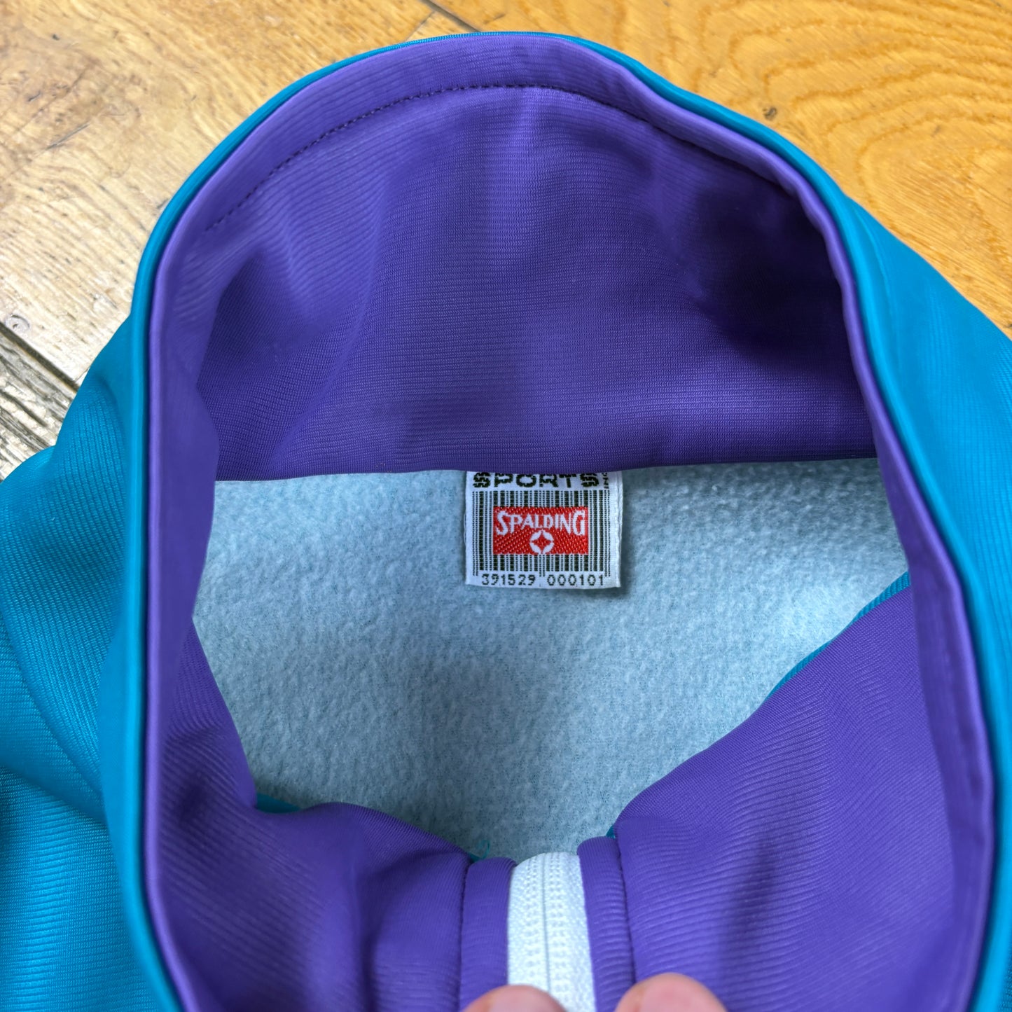Vintage 90s Spalding Blue Tracksuit Track Shell Windbreaker Jacket - L