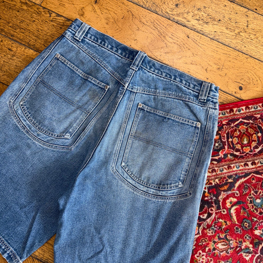 Vintage Break Down y2K Hip Hop Blue Baggy Shorts Jorts - 38