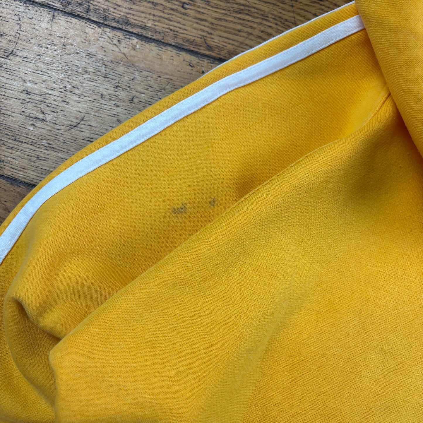 Vintage 90s Adidas Yellow Hoodie Embroidered Sweatshirt - S
