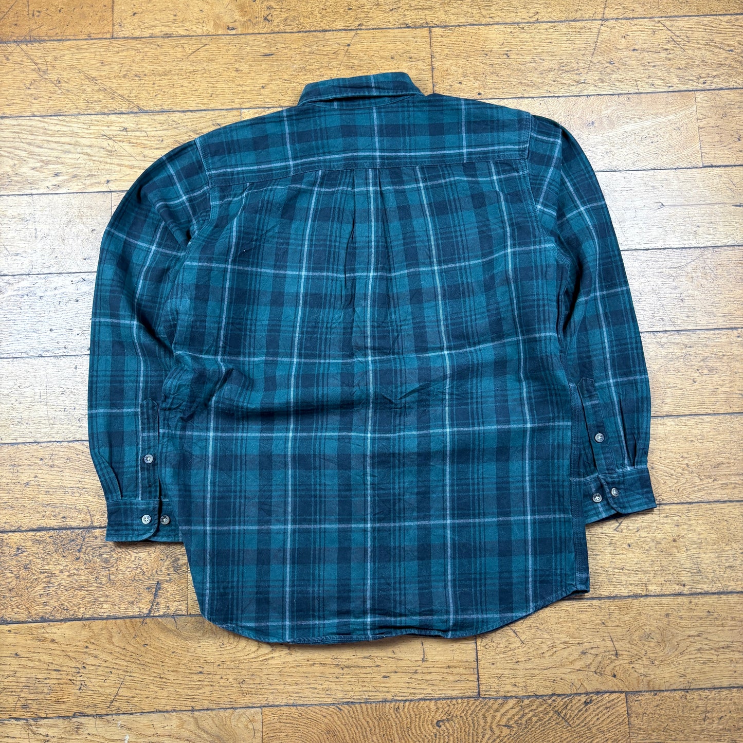 Vintage Carhartt Green Check Workwear Shirt - L