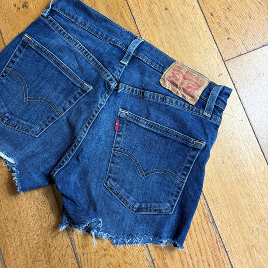 Vintage Levis 511 Micro Blue Denim Shorts - Size 10