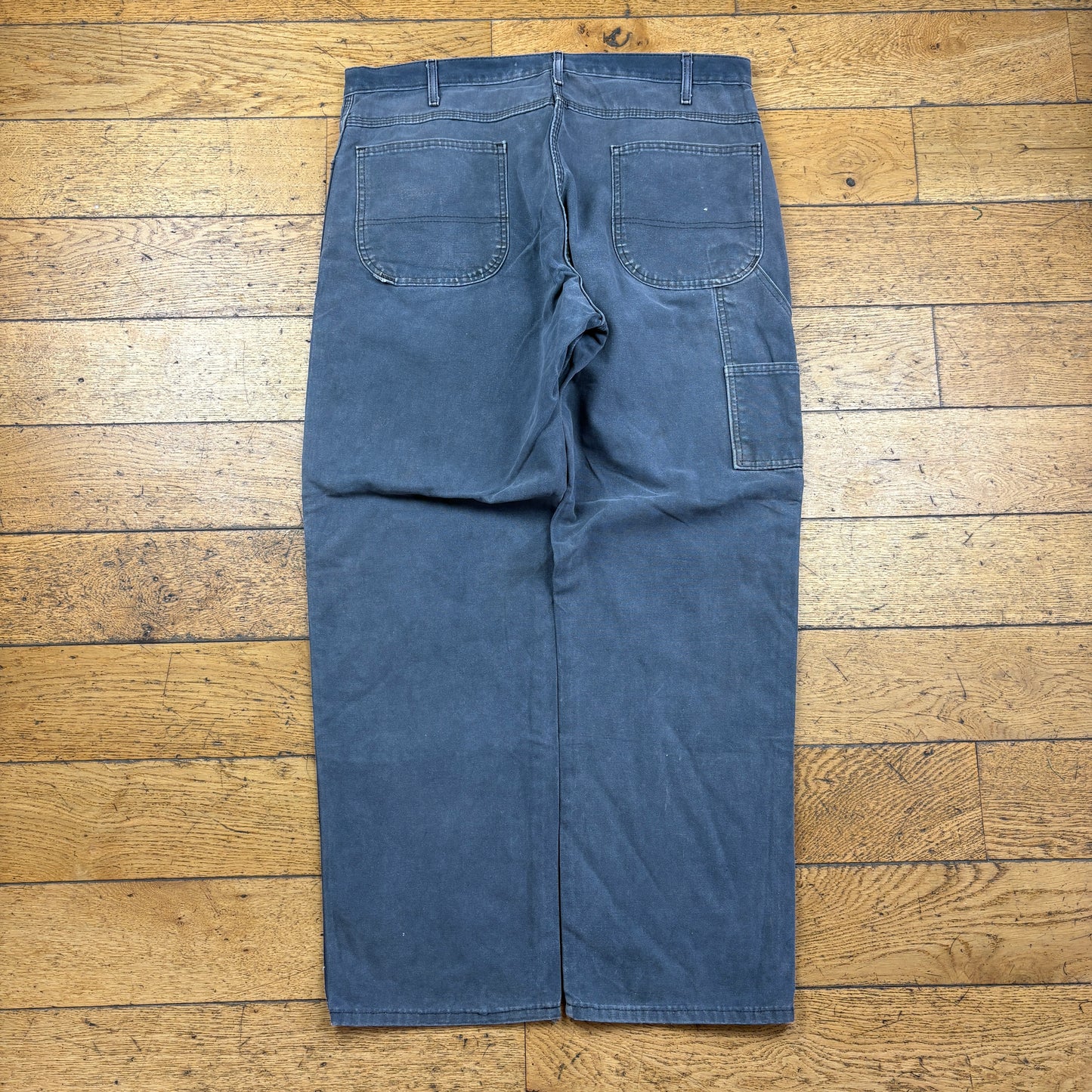Vintage Dickies Grey Workwear Carpenter Baggy Trousers - 38