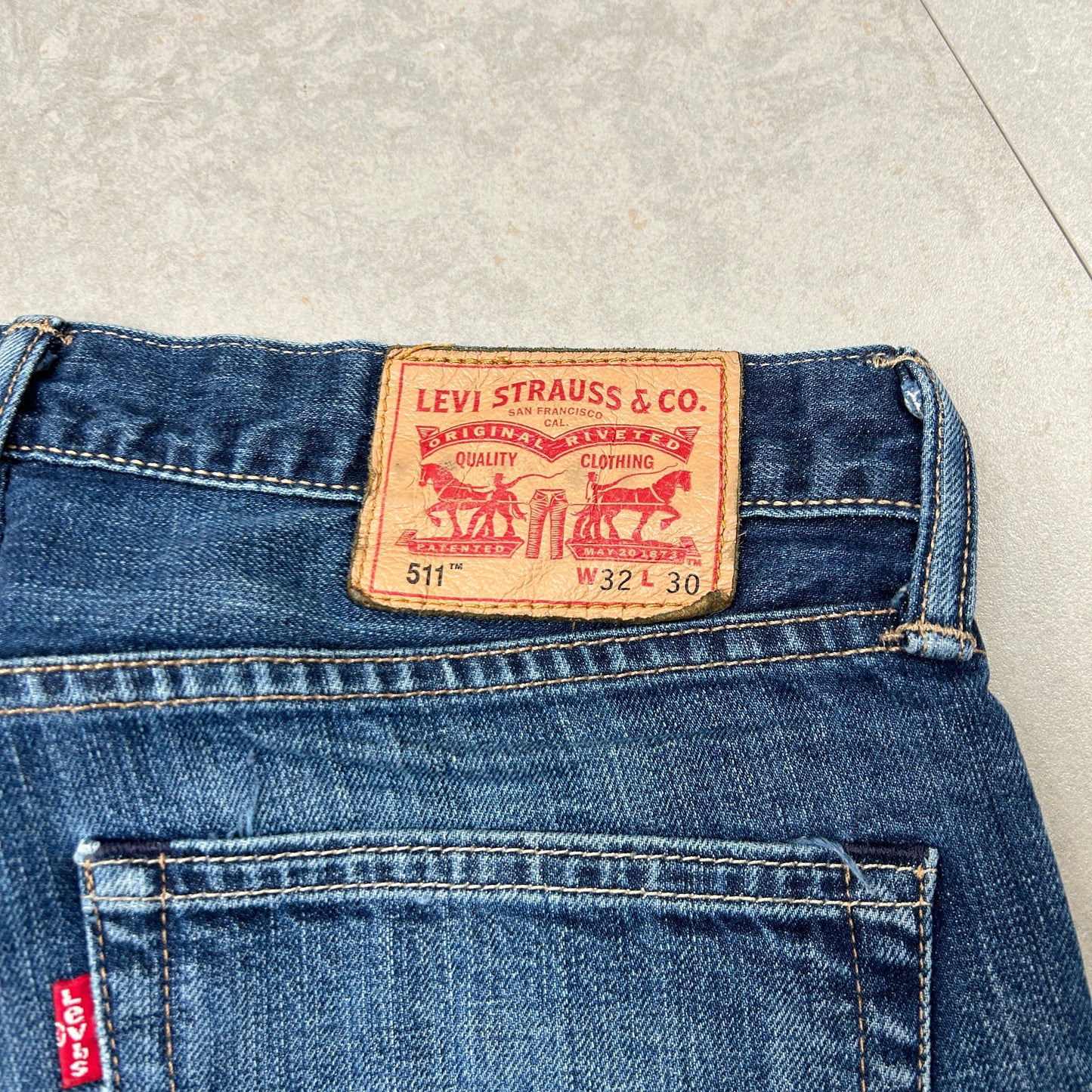 Vintage Levis 511 Slim Blue Denim Shorts - 32