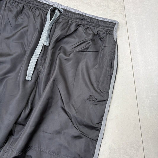 Vintage Starter Black Baggy Tracksuit Sweatpants Track Pants Bottoms - L