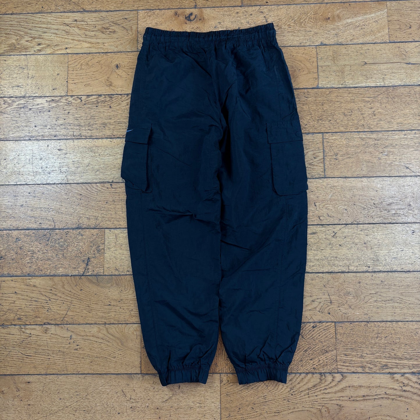 Vintage Nike Black Baggy Tracksuit Sweatpants Track Pants Bottoms - S