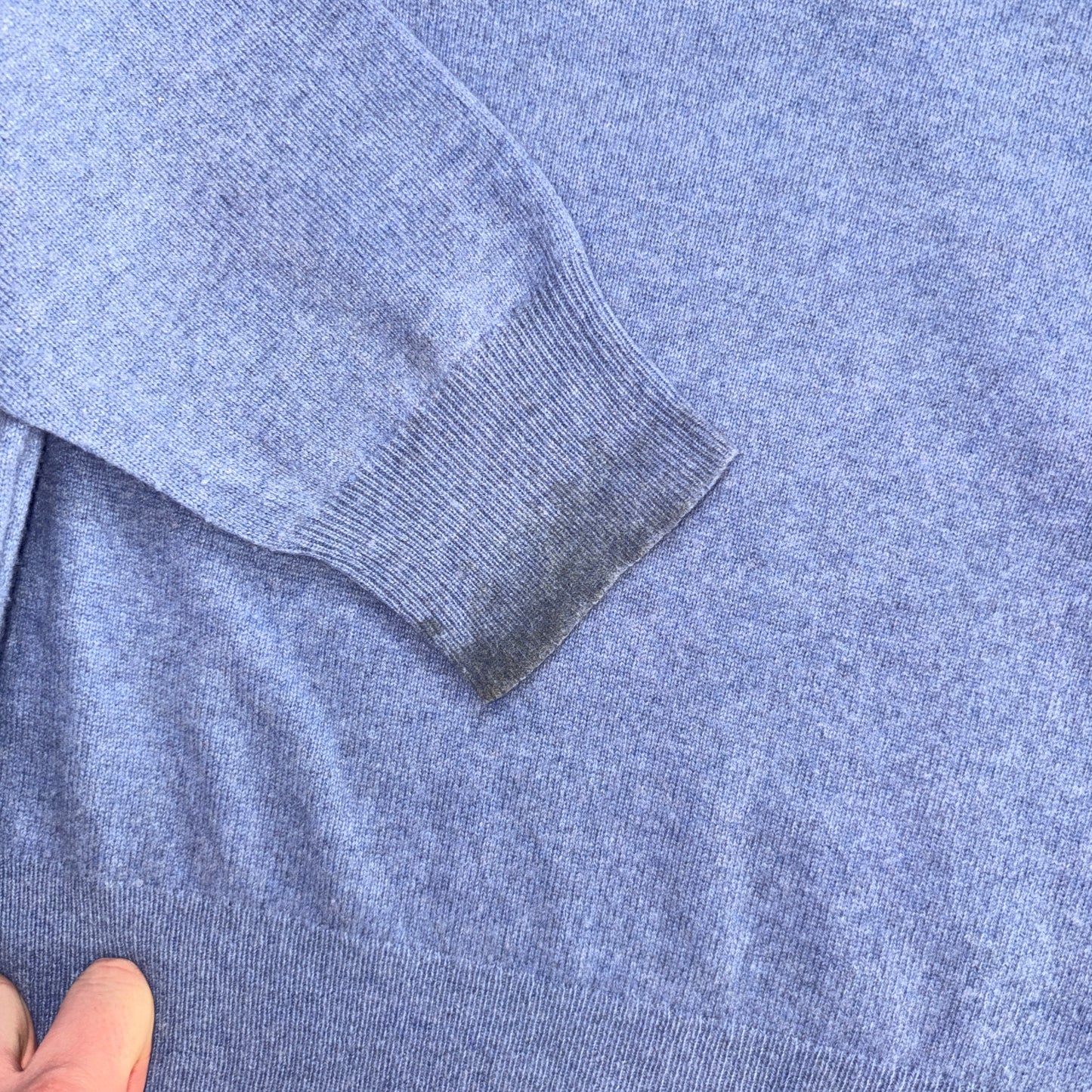 Vintage Ralph Lauren Blue Wool Knit Jumper - XL