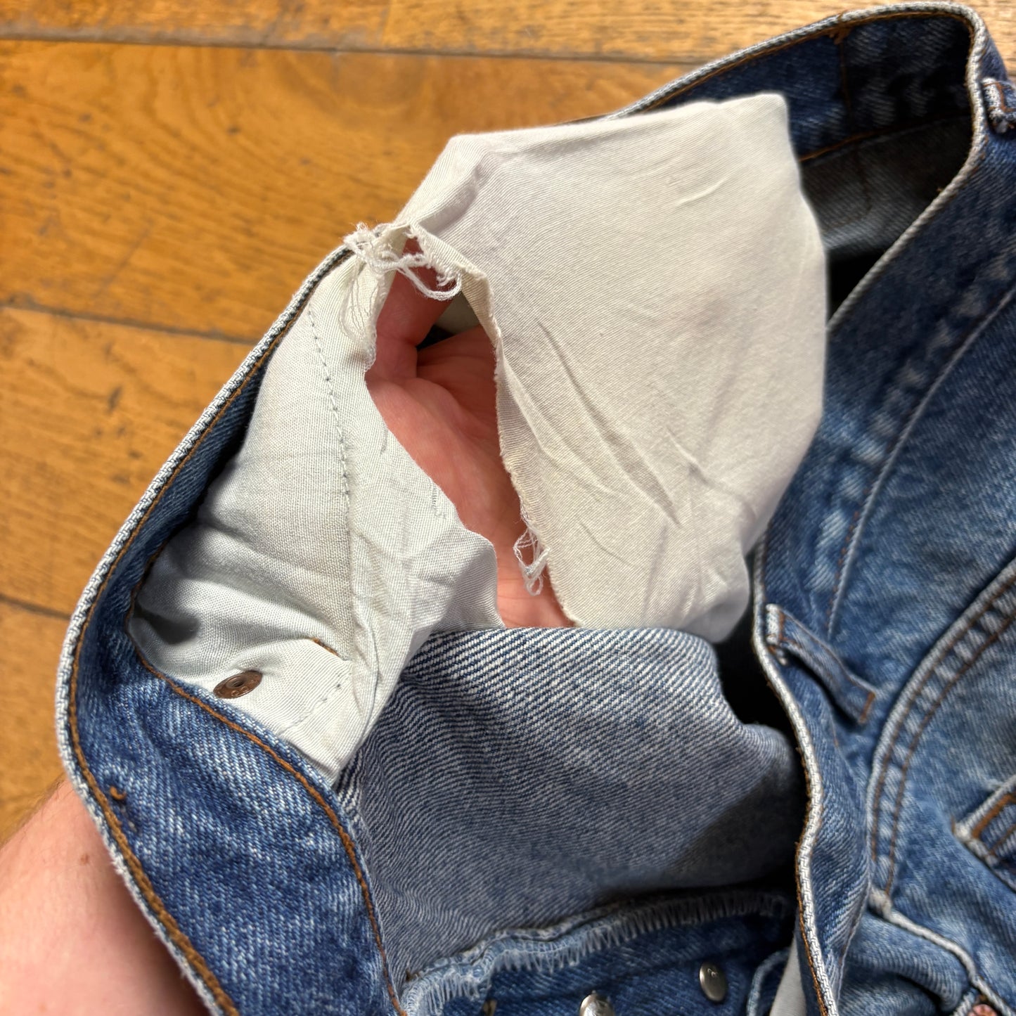 Vintage Levis 501 Straight Blue Denim Jeans - 31R