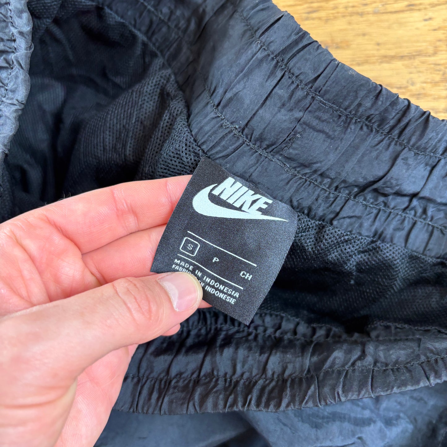 Vintage Nike Black Baggy Tracksuit Sweatpants Track Pants Bottoms - S