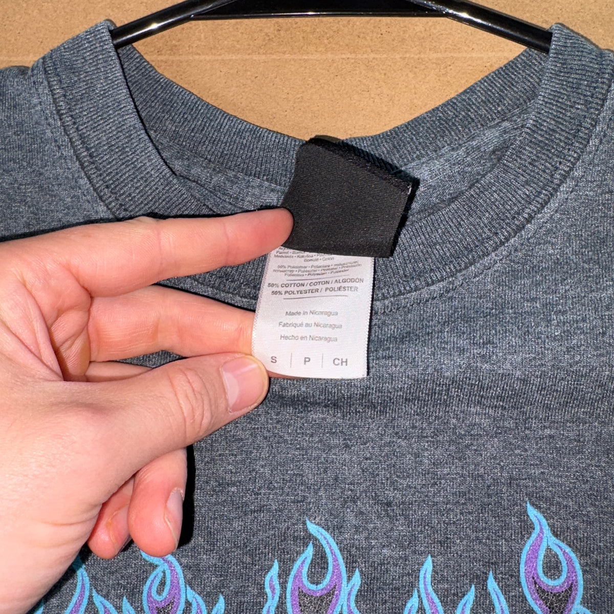 Thrasher Grey Flames Skate Graphic T-Shirt - XS