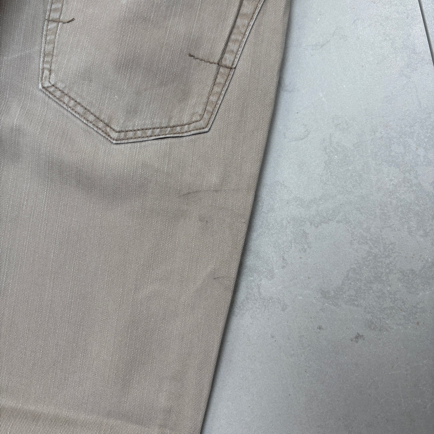 Vintage Levis Baggy Cream Chino Denim Jeans - 38