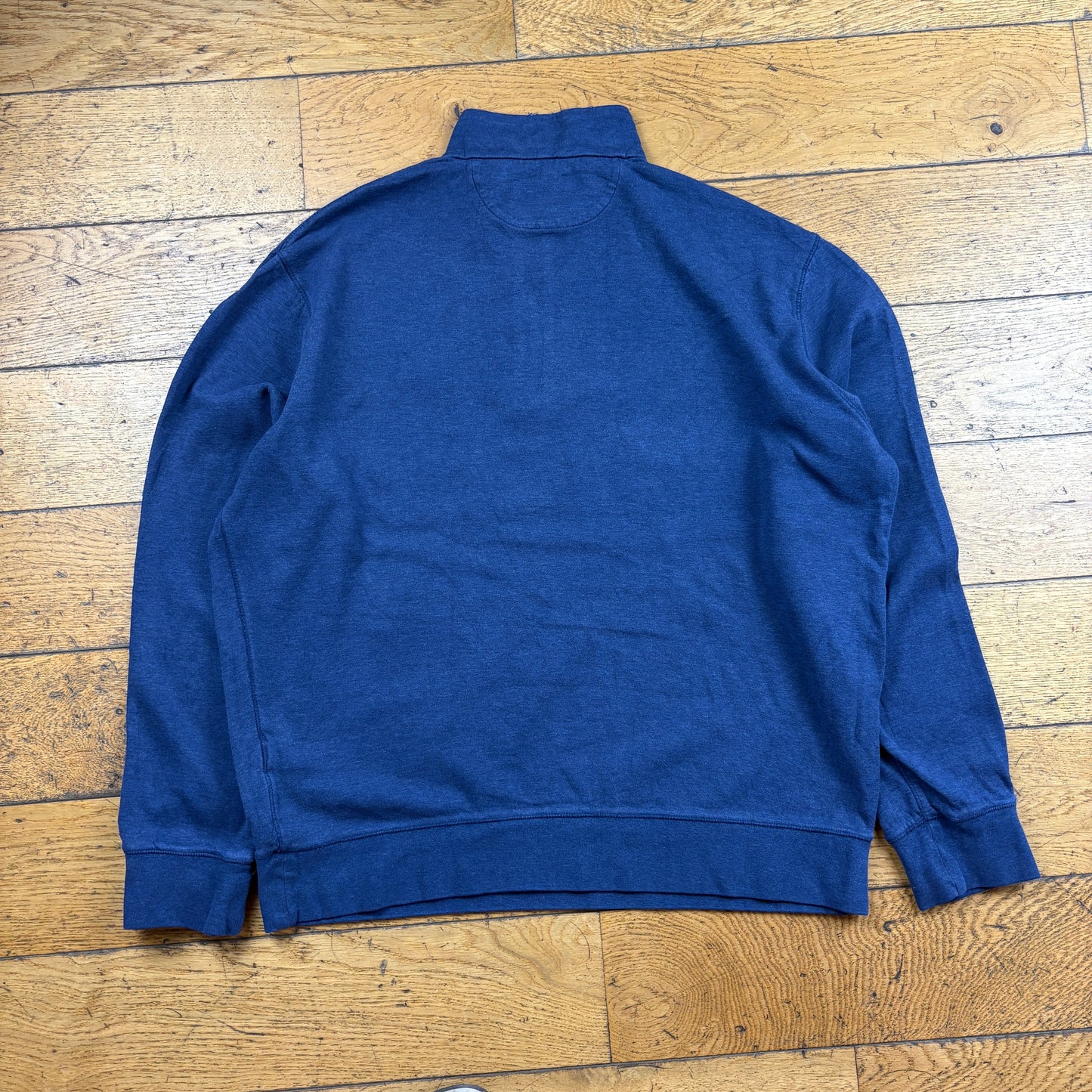 Vintage Ralph Lauren Blue Quarter Zip Embroidered Sweatshirt - L
