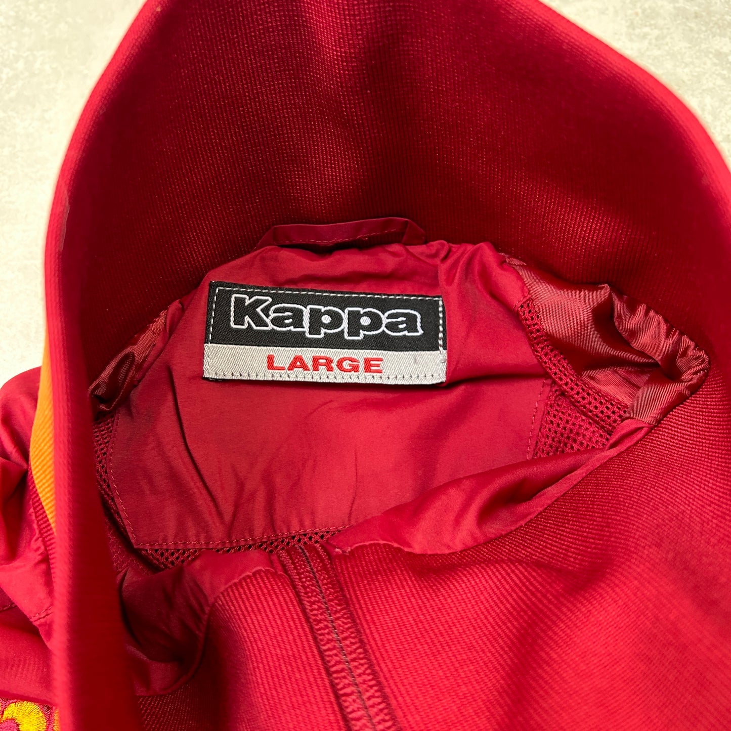 Vintage AS Roma Kappa Burgundy Football Tracksuit Track Sweatshirt Jacket - L