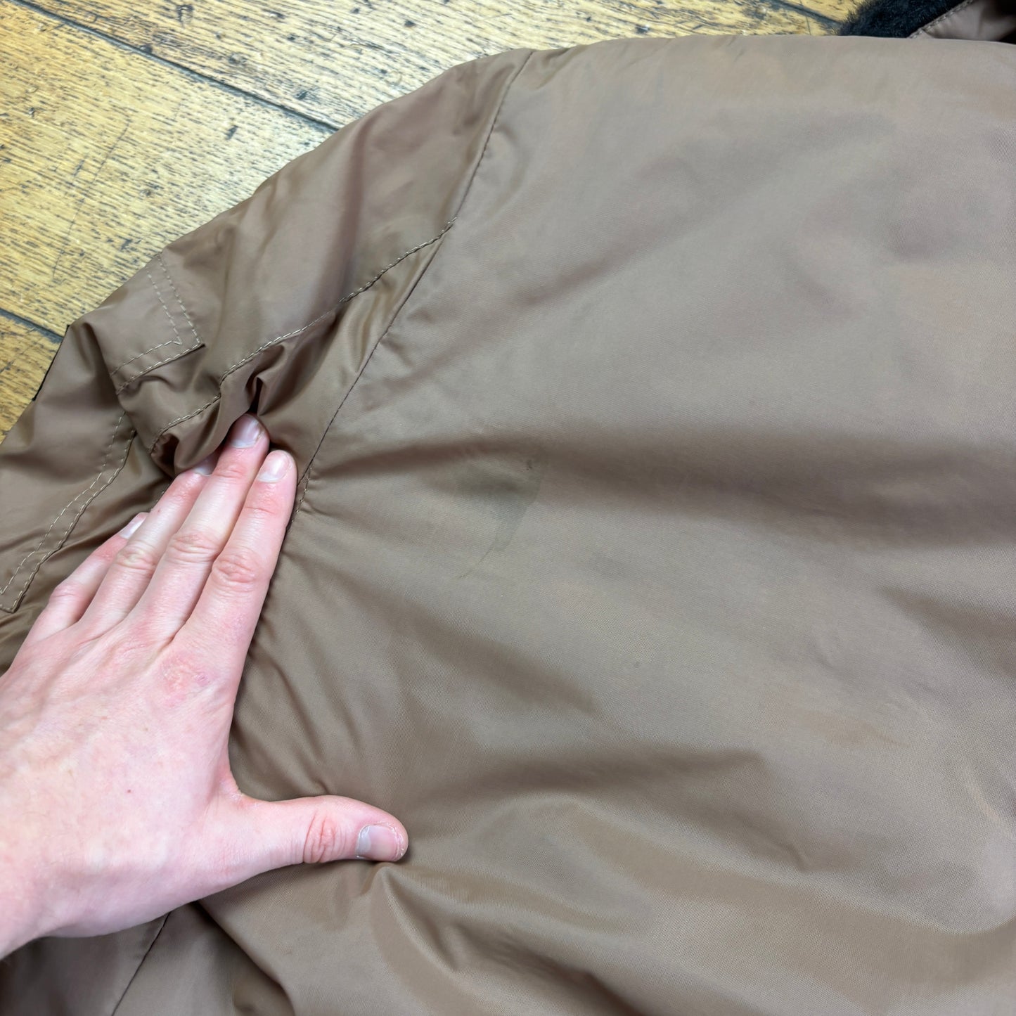 Vintage Brown Bomber Aviator Pilot Jacket - S