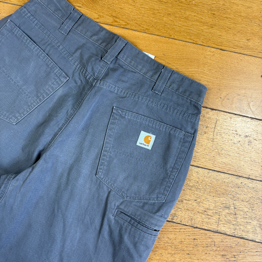 Vintage Carhartt Grey Workwear Baggy Carpenter Shorts - 34