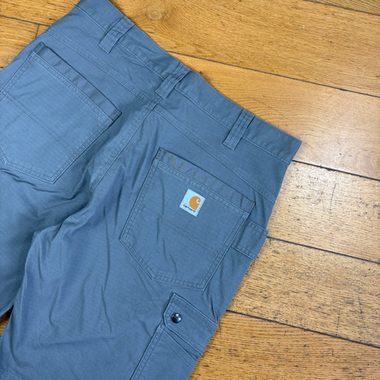 Vintage Carhartt Workwear Grey Baggy Carpenter Shorts - 33