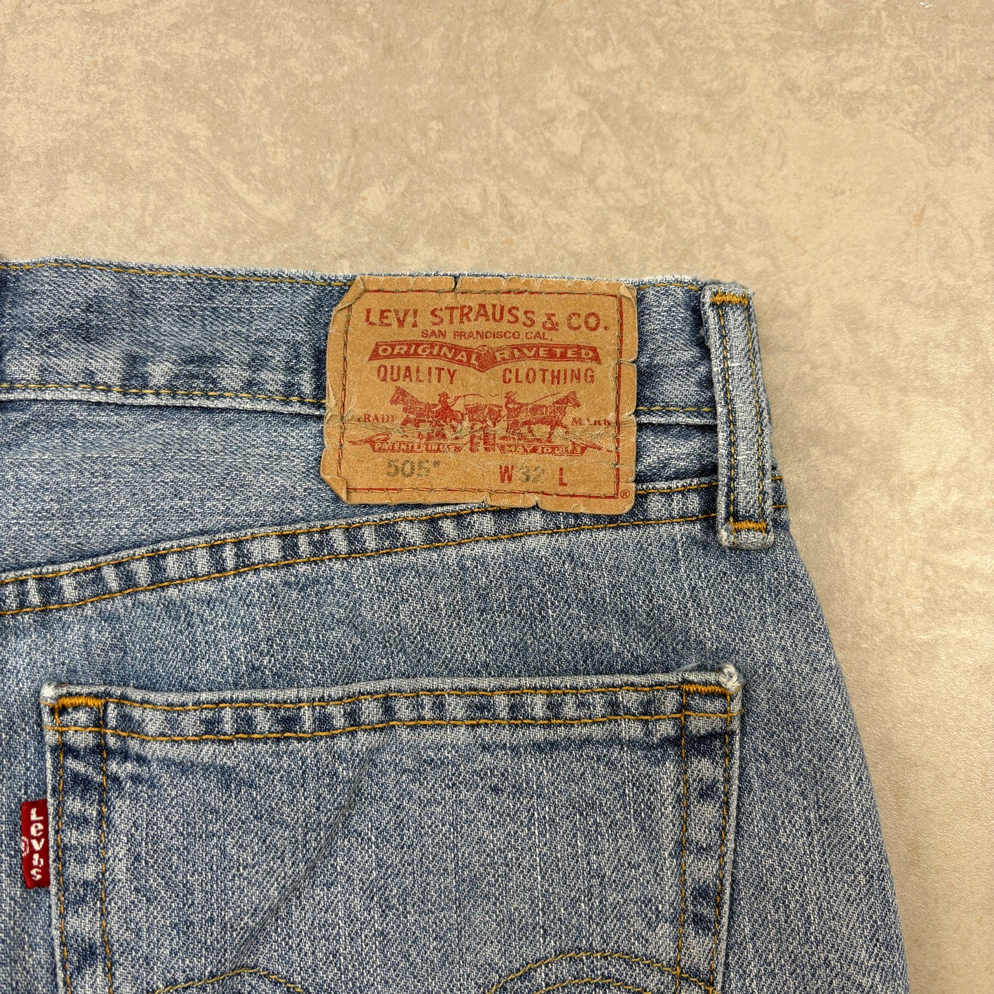 Vintage Levis 505 Blue Denim Shorts - 32
