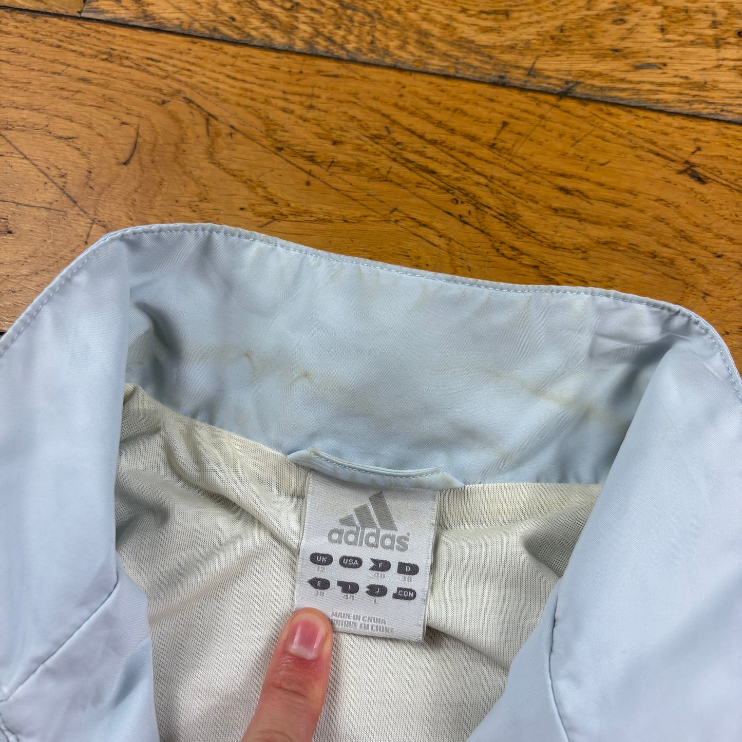 Vintage Adidas Blue Tracksuit Track Shell Windbreaker Jacket - Size 12