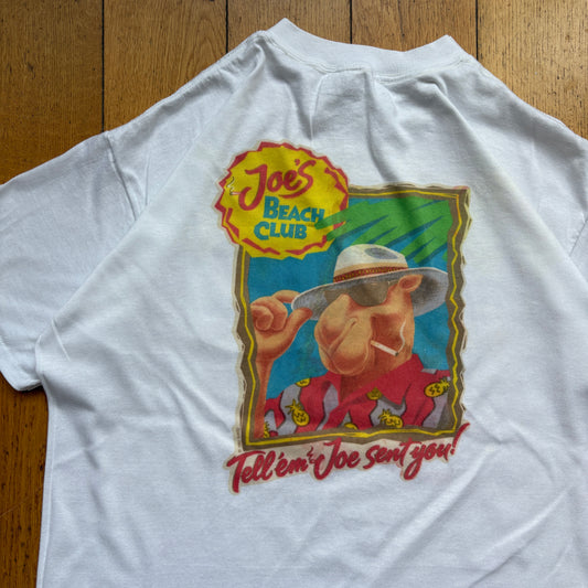 Vintage 90s Camel Single Stitch White Graphic T-Shirt - XL