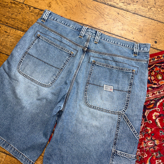 Vintage Aeropostale Carpenter Blue Y2K Hip Hop Baggy Jeans Shorts Jorts - 38