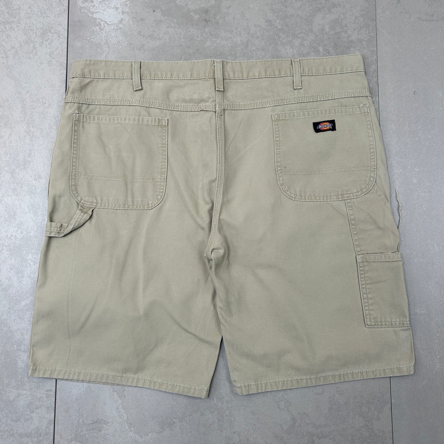 Vintage Dickies Workwear Carpenter Cream Baggy Shorts - 44