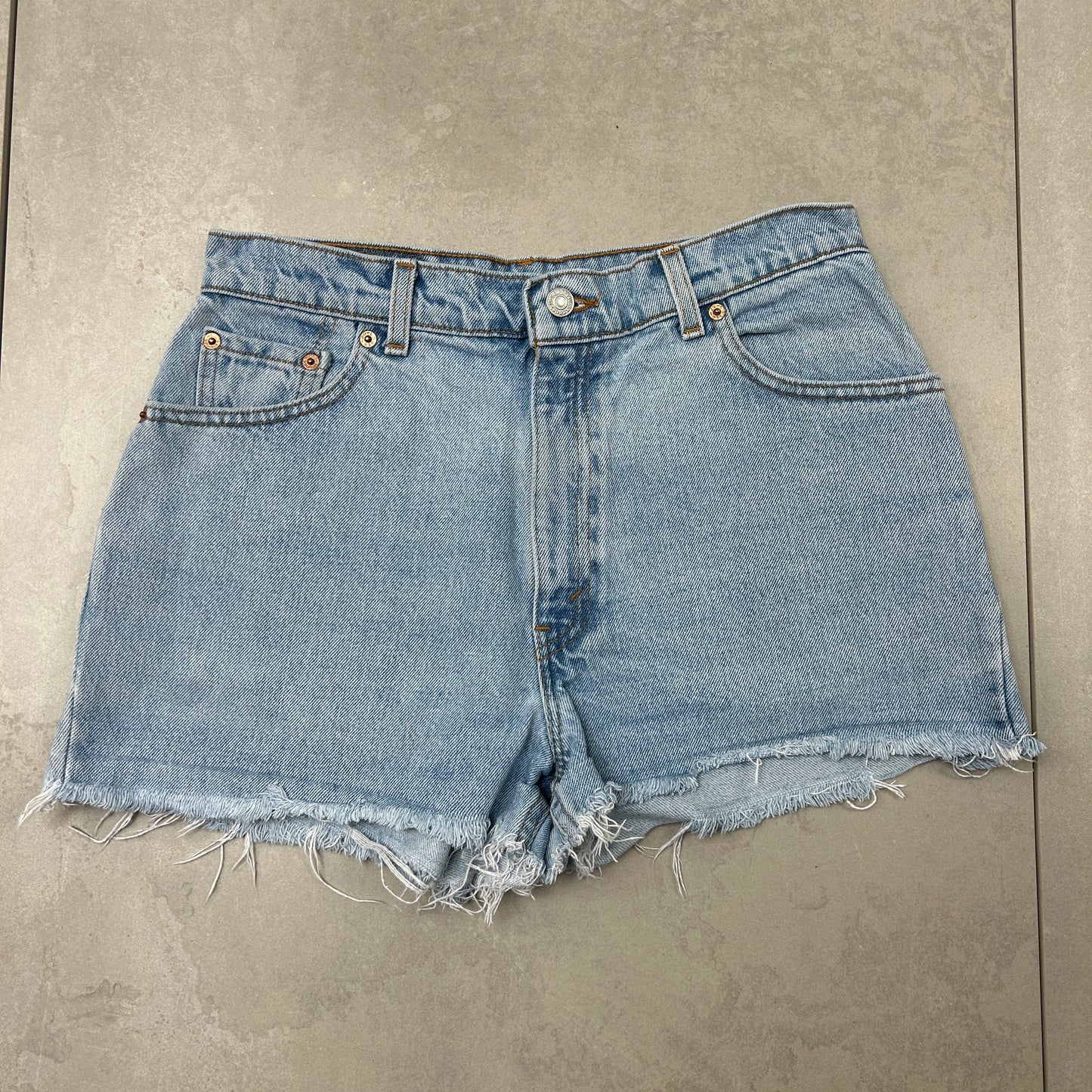 Vintage Levis Womens Blue Denim Shorts - 12